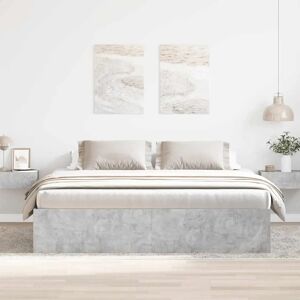 vidaXL Bed Frame without Mattress Concrete Grey 180x200 cm Super King - Bed Frame vidaXL Bed Frame without Mattress Concrete Grey 180x200 cm Super King - Bed Frame