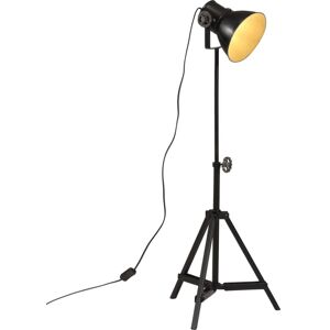 vidaXL Zwarte Staande Lamp met Verstelbare Hoogte - Industriële Stijl vidaXL Zwarte Staande Lamp met Verstelbare Hoogte - Industriële Stijl