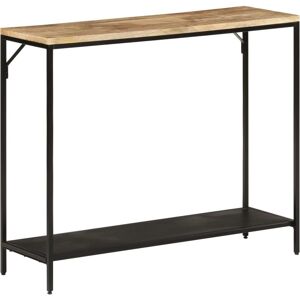 vidaXL Console Table 90x30x75 cm - Mango & Iron - Brown vidaXL Console Table 90x30x75 cm - Mango & Iron - Brown