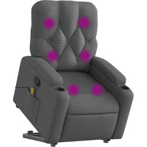 vidaXL Massagesæde med Hojehjælp - Manuel - Mørkegrå vidaXL Massagesæde med Hojehjælp - Manuel - Mørkegrå