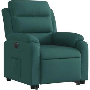 vidaXL Elektrischer Massagesessel Mit Aufstehhilfe Stoff Dunkelgrün - Sessel vidaXL Elektrischer Massagesessel Mit Aufstehhilfe Stoff Dunkelgrün - Sessel