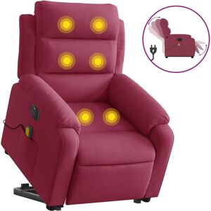 VidaXL Fauteuil - Bordeaux Rood - Comfortabel Fluweel - Elektrisch VidaXL Fauteuil - Bordeaux Rood - Comfortabel Fluweel - Elektrisch