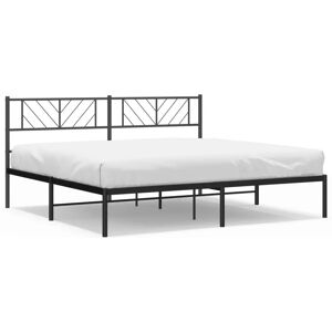 vidaXL Metallbettgestell 183x213 cm - Schwarz - Bettgestell vidaXL Metallbettgestell 183x213 cm - Schwarz - Bettgestell
