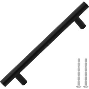 vidaXL Zwarte 128 mm RVS meubelknoppen - 10 stuks vidaXL Zwarte 128 mm RVS meubelknoppen - 10 stuks