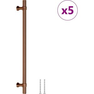 vidaXL Furniture Handles 5 pcs Bronze 480 mm Stainless Steel - Furniture Handles vidaXL Furniture Handles 5 pcs Bronze 480 mm Stainless Steel - Furniture Handles