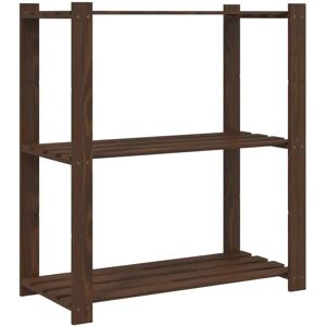 vidaXL 3-Tier Storage Rack Brown 80x38x90 cm Solid Wood Pine - Storage Rack vidaXL 3-Tier Storage Rack Brown 80x38x90 cm Solid Wood Pine - Storage Rack