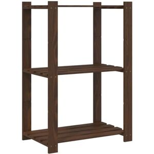 vidaXL Storage Rack 3-Tier Brown 60x38x90 cm Solid Pine Wood vidaXL Storage Rack 3-Tier Brown 60x38x90 cm Solid Pine Wood