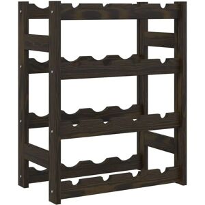 vidaXL Black 16 Bottle Pinewood Wine Rack - Wine Storage vidaXL Black 16 Bottle Pinewood Wine Rack - Wine Storage