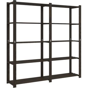 vidaXL Storage Rack 170x38x170 cm Solid Pine Black - Storage Shelf vidaXL Storage Rack 170x38x170 cm Solid Pine Black - Storage Shelf
