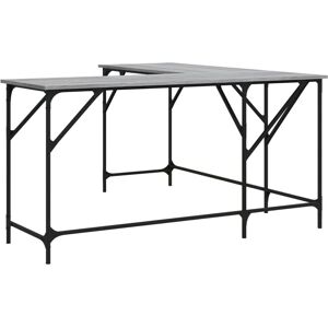 vidaXL Grey Sonoma L-Shaped Desk - Desk vidaXL Grey Sonoma L-Shaped Desk - Desk