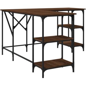 vidaXL 837596 Desk - Engineered Wood, Brown Oak, 139x139x75 cm vidaXL 837596 Desk - Engineered Wood, Brown Oak, 139x139x75 cm