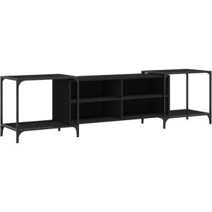vidaXL Black 153x37x50 cm Engineered Wood TV Cabinet - TV Stand vidaXL Black 153x37x50 cm Engineered Wood TV Cabinet - TV Stand