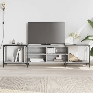 vidaXL Grey Sonoma 203x37x50 cm Engineered Wood TV Cabinet - TV Type vidaXL Grey Sonoma 203x37x50 cm Engineered Wood TV Cabinet - TV Type