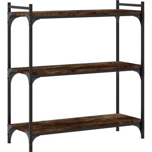 vidaXL Bookcase 3-Tier Smoked Oak - Bookcase vidaXL Bookcase 3-Tier Smoked Oak - Bookcase