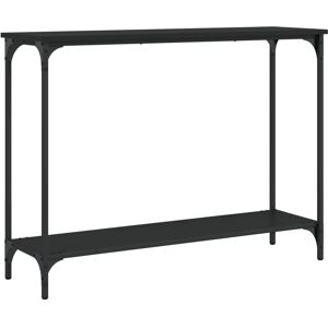 vidaXL Black Console Table 101x30.5x75 cm Engineered Wood - Console Table vidaXL Black Console Table 101x30.5x75 cm Engineered Wood - Console Table