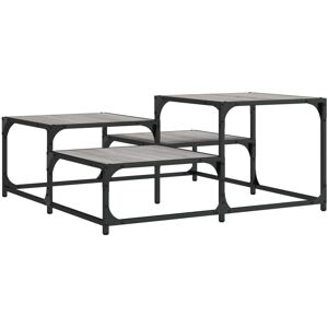 vidaXL Grey Sonoma Engineered Wood Coffee Table - 87.5x87.5x40 cm vidaXL Grey Sonoma Engineered Wood Coffee Table - 87.5x87.5x40 cm