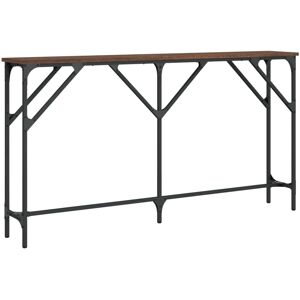 vidaXL Console Table Brown Oak Look 140x23x75 cm Engineered Wood - Console Table vidaXL Console Table Brown Oak Look 140x23x75 cm Engineered Wood - Console Table