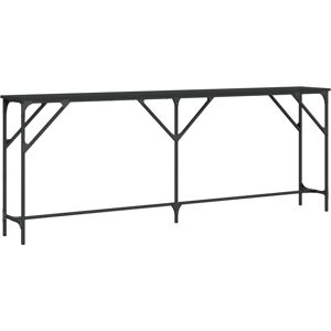 vidaXL Console Table 200x29x75 cm Engineered Wood - Black vidaXL Console Table 200x29x75 cm Engineered Wood - Black