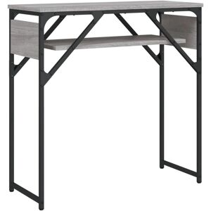 vidaXL Console Table with Shelf Grey Sonoma - Console Table vidaXL Console Table with Shelf Grey Sonoma - Console Table