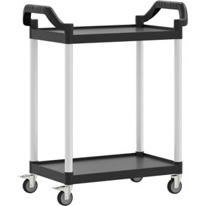 vidaXL Carrello a 2 livelli nero - Stoccaggio in cucina vidaXL Carrello a 2 livelli nero - Stoccaggio in cucina