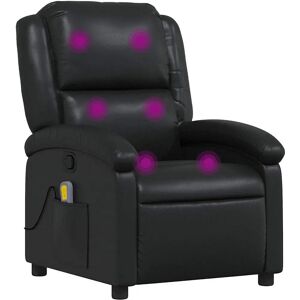 Chaise d'accent VidaXL - Reclinable avec massage - Noir Chaise d'accent VidaXL - Reclinable avec massage - Noir