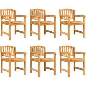 vidaXL Gartensessel Massives Teakholz - Stapelbar 6 Stück vidaXL Gartensessel Massives Teakholz - Stapelbar 6 Stück