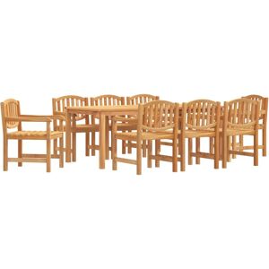 vidaXL 9-teiliges Gartentisch-Set aus Teakholz Braun vidaXL 9-teiliges Gartentisch-Set aus Teakholz Braun
