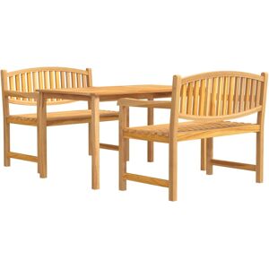 vidaXL Gartengarnitur - Massives Teakholz - 4 Personen vidaXL Gartengarnitur - Massives Teakholz - 4 Personen