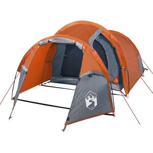 vidaXL Camping Tent 3 Person Grey & Orange - Camping Tent vidaXL Camping Tent 3 Person Grey & Orange - Camping Tent