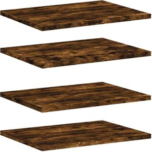 vidaXL Wall Shelves 4 pcs Smoked Oak 40x30x1.5cm - Wall Shelves vidaXL Wall Shelves 4 pcs Smoked Oak 40x30x1.5cm - Wall Shelves
