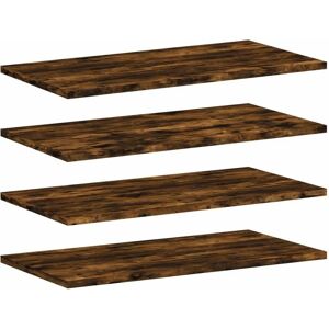 vidaXL Smoked Oak Wall Shelves - Wall Shelves 4 pcs vidaXL Smoked Oak Wall Shelves - Wall Shelves 4 pcs