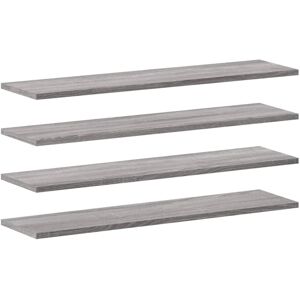 vidaXL Grey Sonoma Wall Shelves - 80x20x1.5 cm - Wall Shelves vidaXL Grey Sonoma Wall Shelves - 80x20x1.5 cm - Wall Shelves