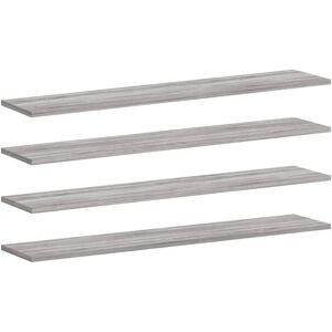 vidaXL Wall Shelves - 4 pcs Grey Sonoma - Wall Shelves vidaXL Wall Shelves - 4 pcs Grey Sonoma - Wall Shelves