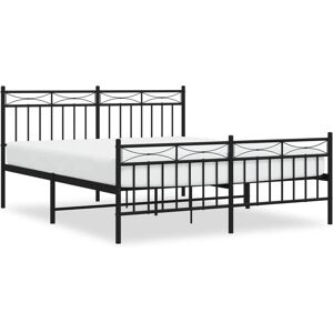 vidaXL Metal Bed Frame Black 160x200 cm - Bed Frame vidaXL Metal Bed Frame Black 160x200 cm - Bed Frame