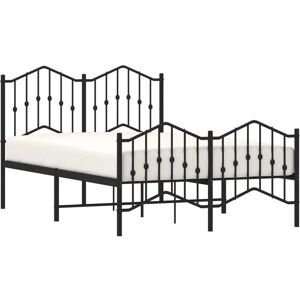 vidaXL Metal Bed Frame - Black - 120x200 cm - Bed Frame vidaXL Metal Bed Frame - Black - 120x200 cm - Bed Frame