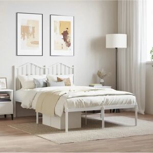 vidaXL Metal Bed Frame White 120x190 - Bed Frame vidaXL Metal Bed Frame White 120x190 - Bed Frame