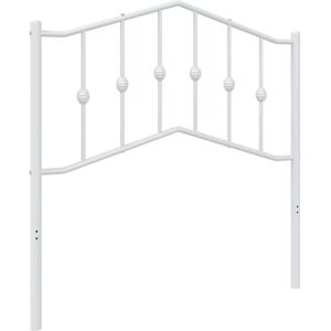 vidaXL White 90 cm Metal Headboard - Headboard for Bed vidaXL White 90 cm Metal Headboard - Headboard for Bed