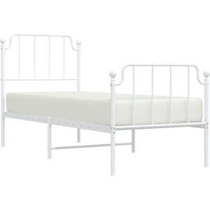 vidaXL Metal Bed Frame White 80x200 cm - Bed Frame vidaXL Metal Bed Frame White 80x200 cm - Bed Frame