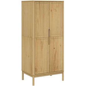 vidaXL Wardrobe Floro Brown Solid Wood - Wardrobe vidaXL Wardrobe Floro Brown Solid Wood - Wardrobe