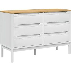 vidaXL Chest of Drawers FLORO White Solid Wood Pine - Chest of Drawers vidaXL Chest of Drawers FLORO White Solid Wood Pine - Chest of Drawers