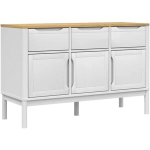 vidaXL 374024 Buffet en Pin Blanc - Rangement Salon - Publicité vidaXL 374024 Buffet en Pin Blanc - Rangement Salon - Publicité