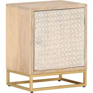 vidaXL Bedside Cabinet Mango Wood Iron - Nightstand - Solid Wood - 40x30x50 cm vidaXL Bedside Cabinet Mango Wood Iron - Nightstand - Solid Wood - 40x30x50 cm