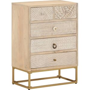 vidaXL Solid Mango Wood Chest of Drawers - 55x30x76 cm vidaXL Solid Mango Wood Chest of Drawers - 55x30x76 cm