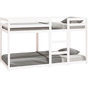 vidaXL 3206508 Wit dennenhouten stapelbed - Ruimtebesparend bedframe vidaXL 3206508 Wit dennenhouten stapelbed - Ruimtebesparend bedframe