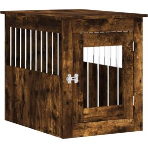 vidaXL Smoked Oak Dog Crate Furniture - 55x75x65 cm vidaXL Smoked Oak Dog Crate Furniture - 55x75x65 cm