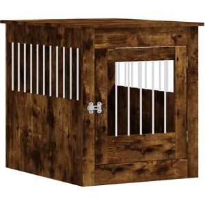 vidaXL Dog Crate Furniture Smoked Oak - Dog House & End Table - 64.5x80x71 cm vidaXL Dog Crate Furniture Smoked Oak - Dog House & End Table - 64.5x80x71 cm