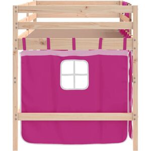 vidaXL Kids Loft Bed Pink - Space-saving Children’s Bed with Curtains vidaXL Kids Loft Bed Pink - Space-saving Children’s Bed with Curtains