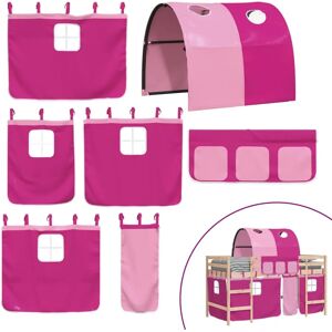 VidaXL Kids' Pink Loft Bed with Tunnel - Kids Bed VidaXL Kids' Pink Loft Bed with Tunnel - Kids Bed