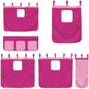 vidaXL Loft Bed Pink Curtains - Privacy & Fun vidaXL Loft Bed Pink Curtains - Privacy & Fun