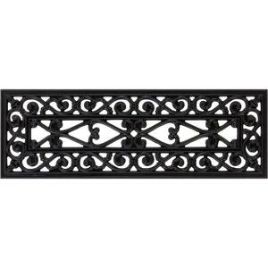 vidaXL Stair Treads 5 pcs Black Rubber - Stair Treads vidaXL Stair Treads 5 pcs Black Rubber - Stair Treads